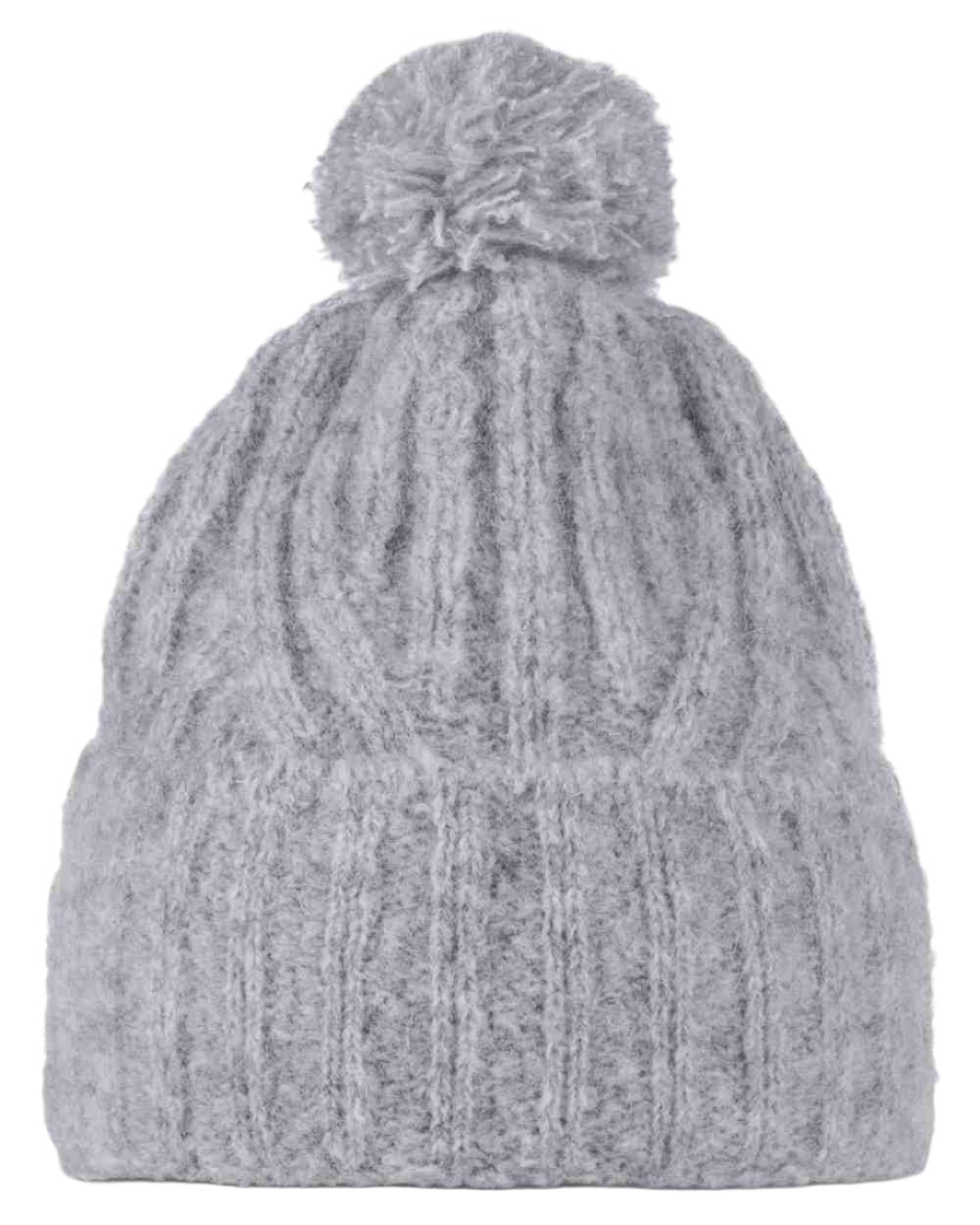 Grey Coloured Buff Nerla Knitted Beanie on white background 