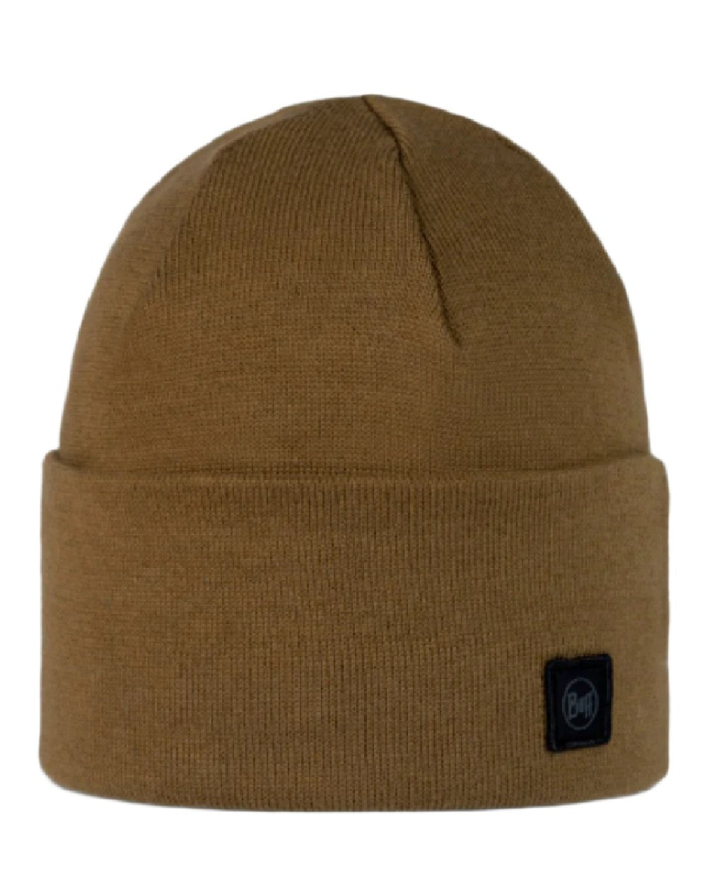 Brindle Coloured Buff Niels Knitted Beanie on white background 