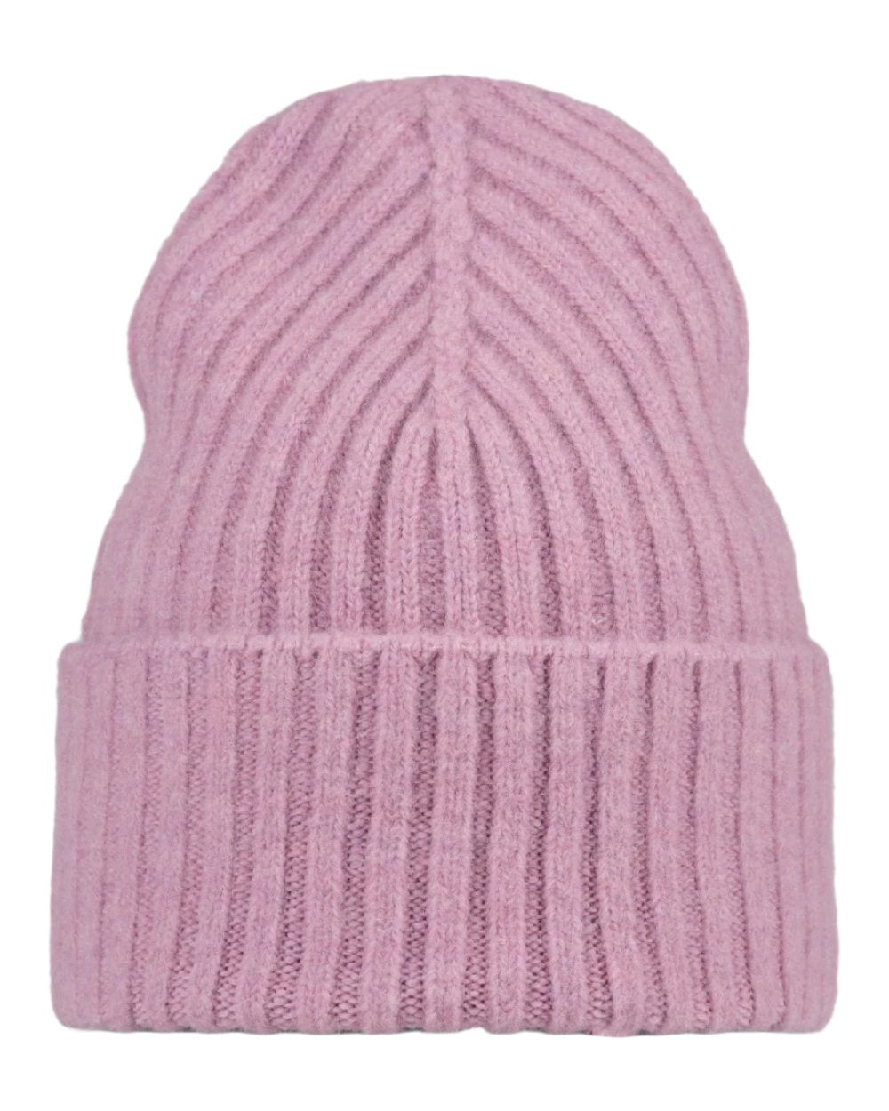 Camelia Coloured Buff Nilah Knitted Beanie on white background 