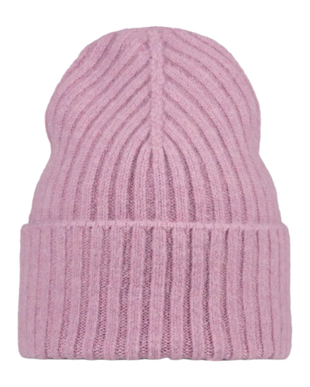 Camellia Coloured Buff Nilah Knitted Beanie on white background 