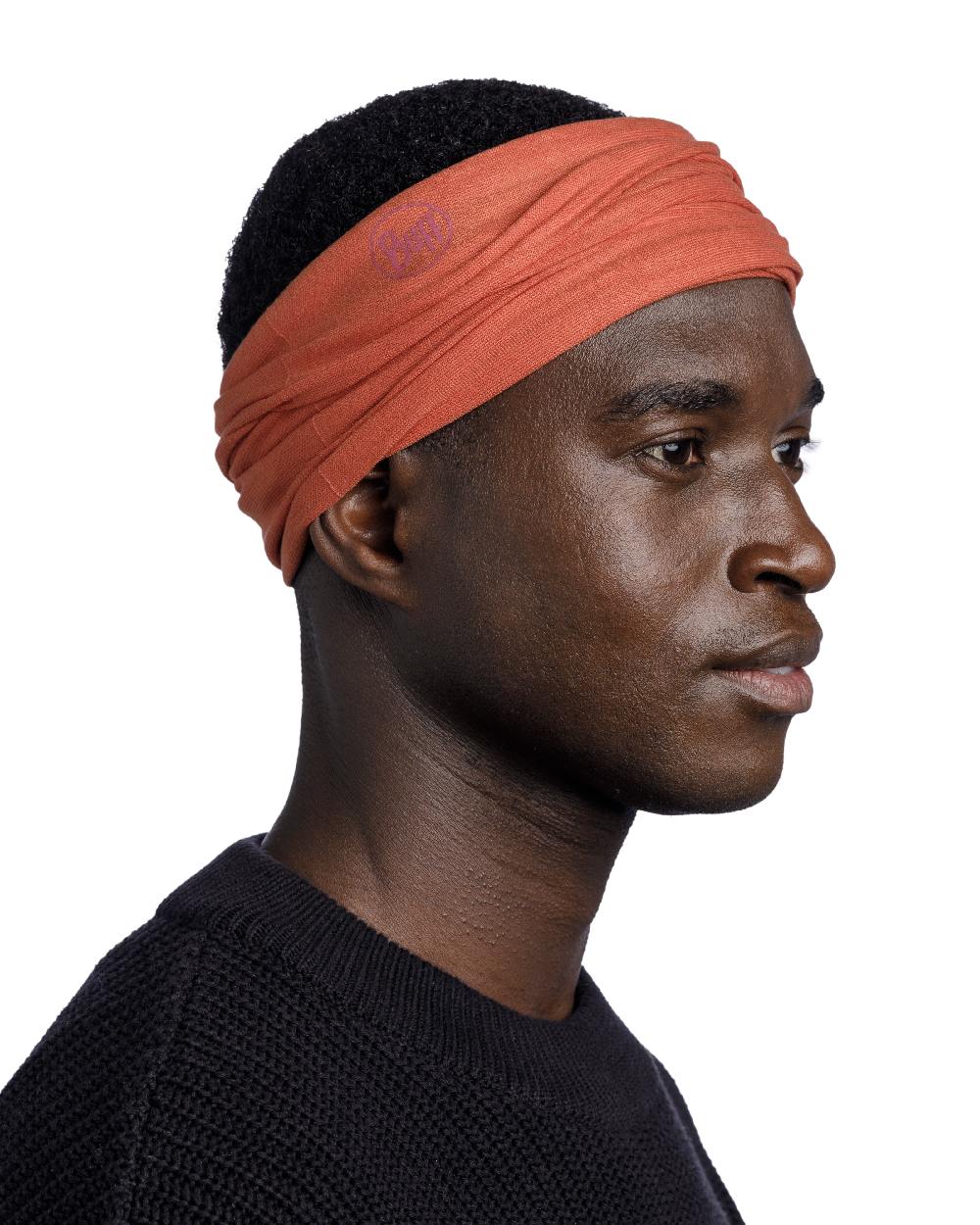 Cinnamon Coloured Buff Original EcoStretch Neckwear on white background 