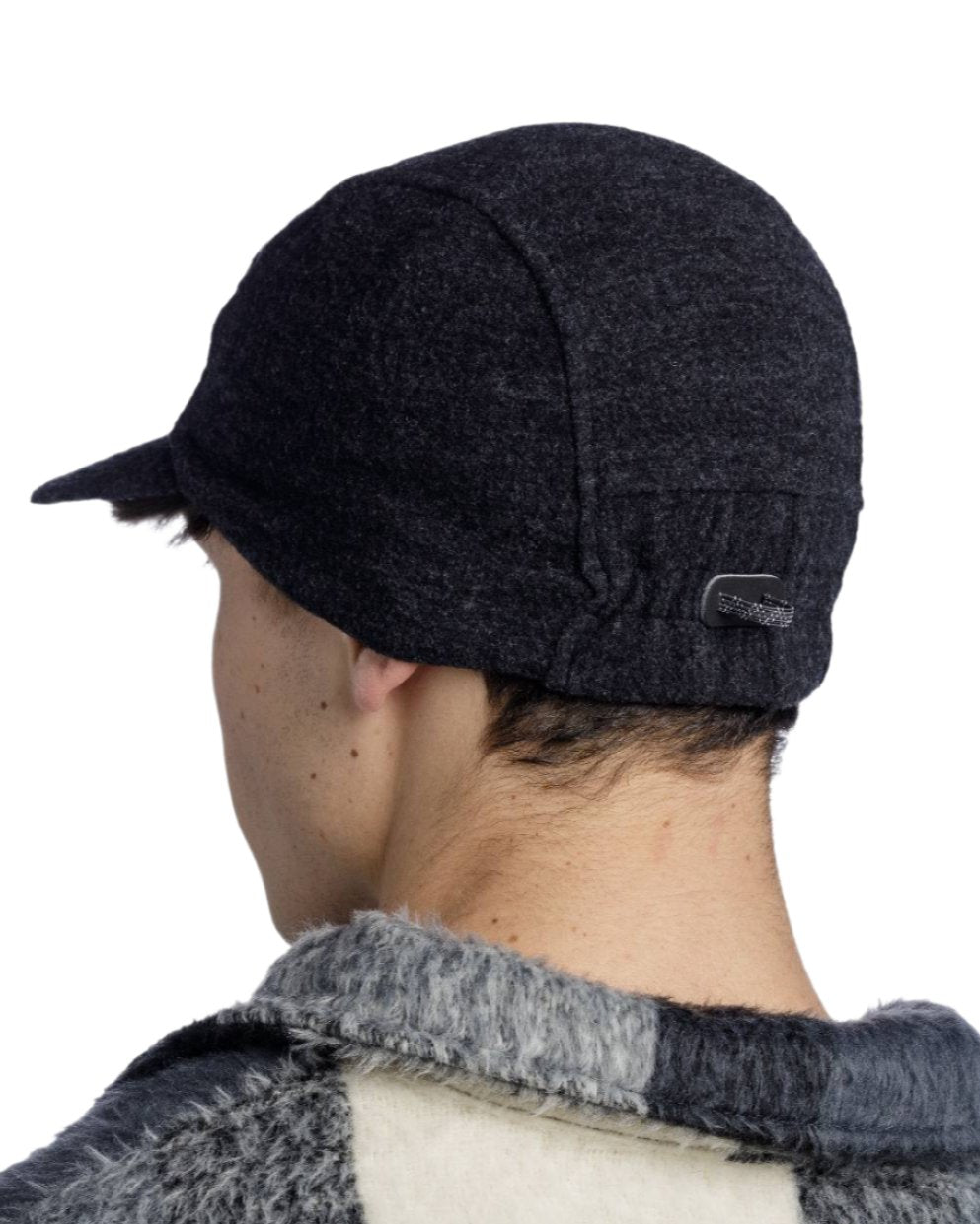 Black Coloured Buff Pack Merino Fleece Cap on white background 