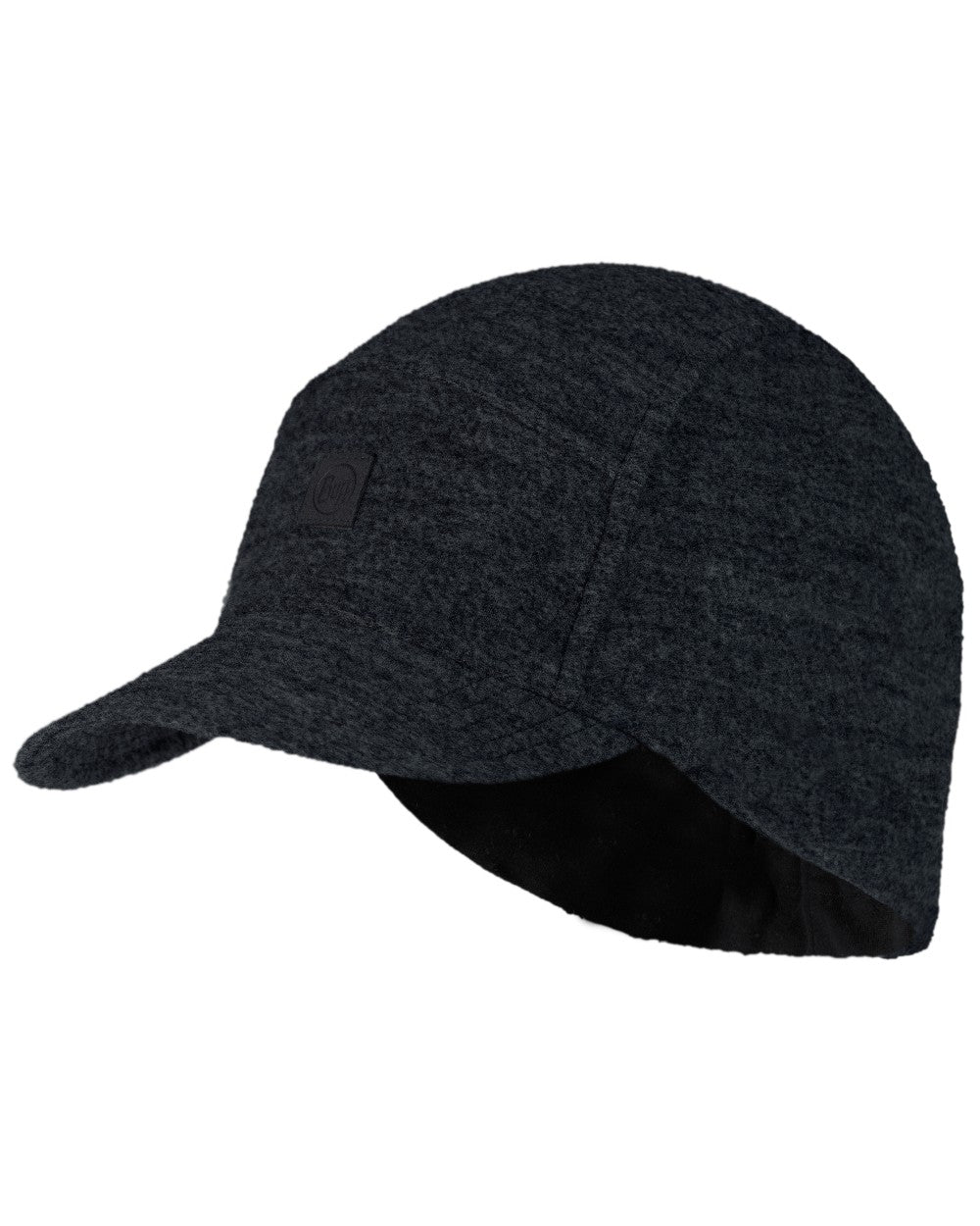 Black Coloured Buff Pack Merino Fleece Cap on white background 