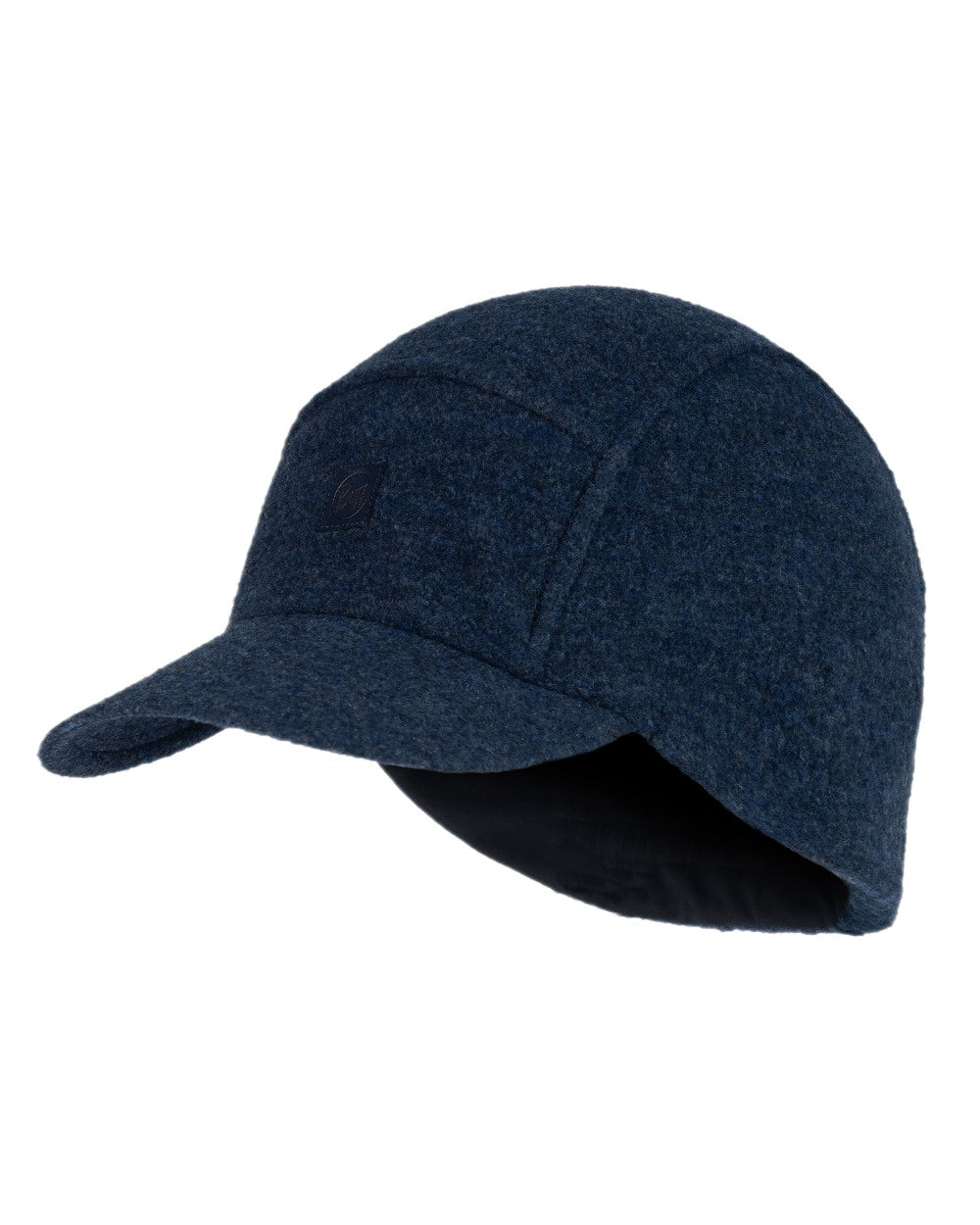 Navy Coloured Buff Pack Merino Fleece Cap on white background 