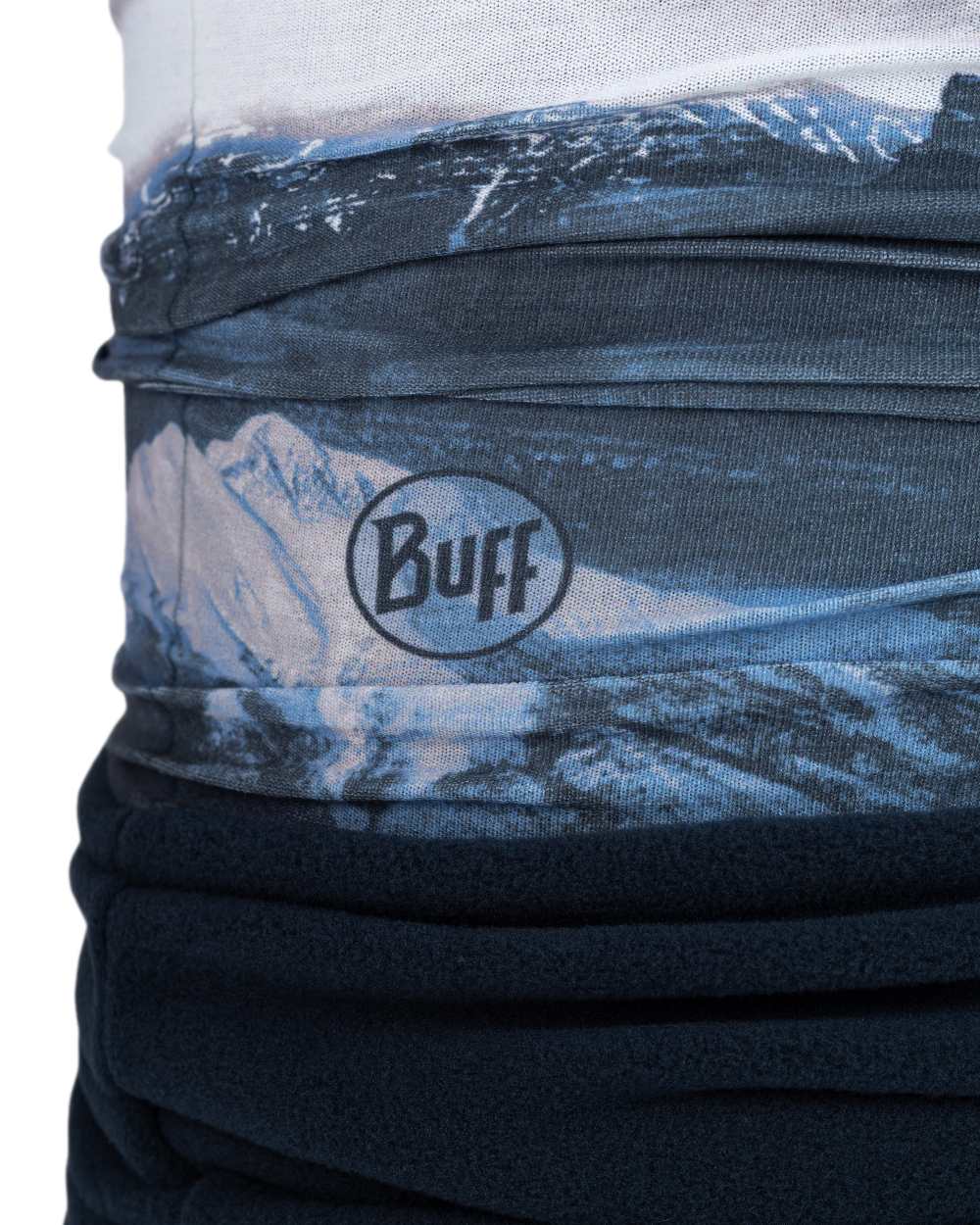 Blue Coloured Buff Polar Multifunctional Neckwear on white background 