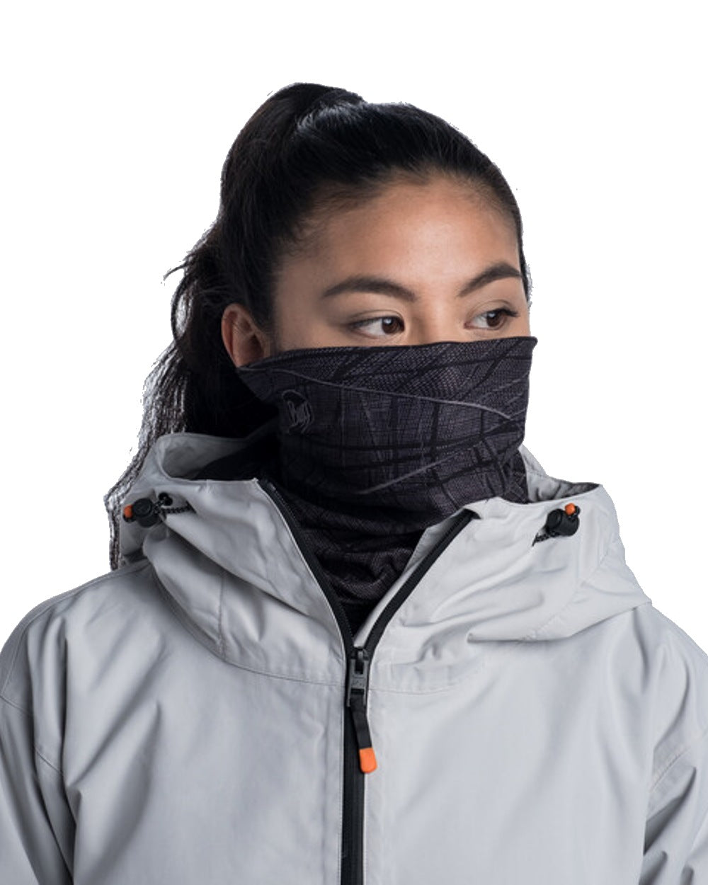 Embers Black Coloured Buff Polar Multifunctional Neckwear on white background 