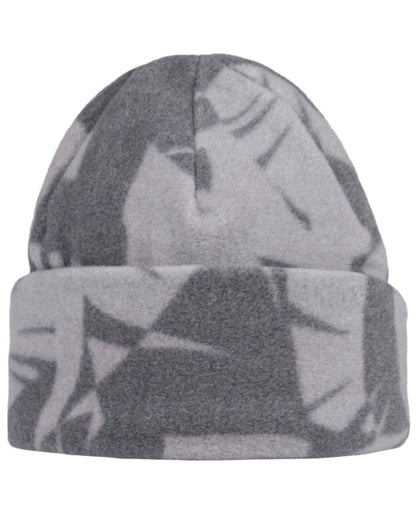 Bondu Grey Coloured Buff Polar Prints Beanie on white background 