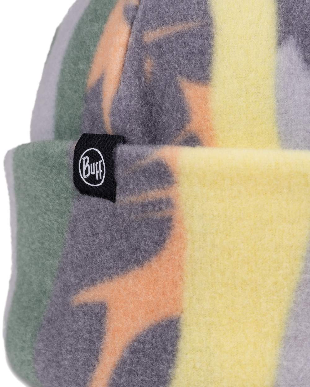 Simbo Multi Coloured Buff Polar Prints Beanie on white background 