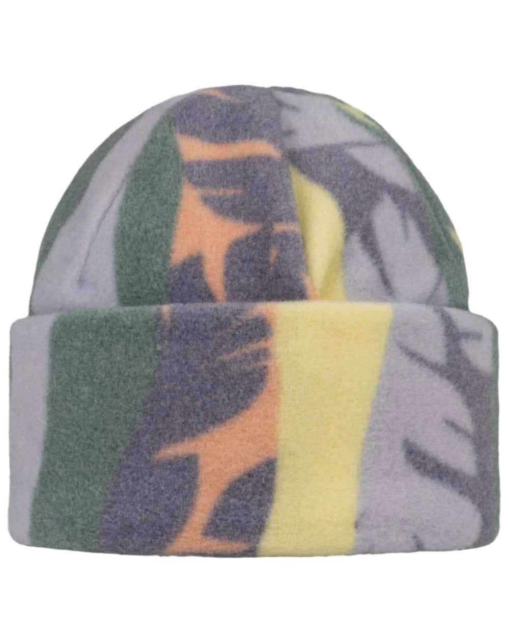 Simbo Multi Coloured Buff Polar Prints Beanie on white background 