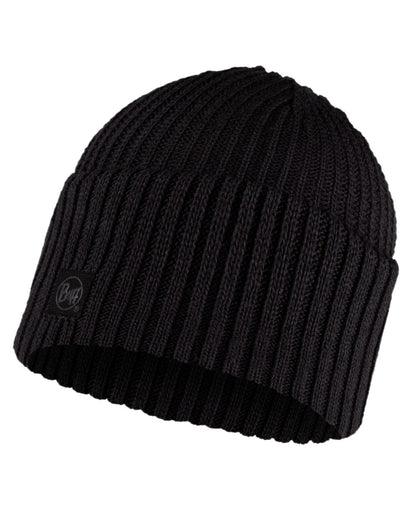 Graphite Coloured Buff Rutger Knitted Beanie on white background 