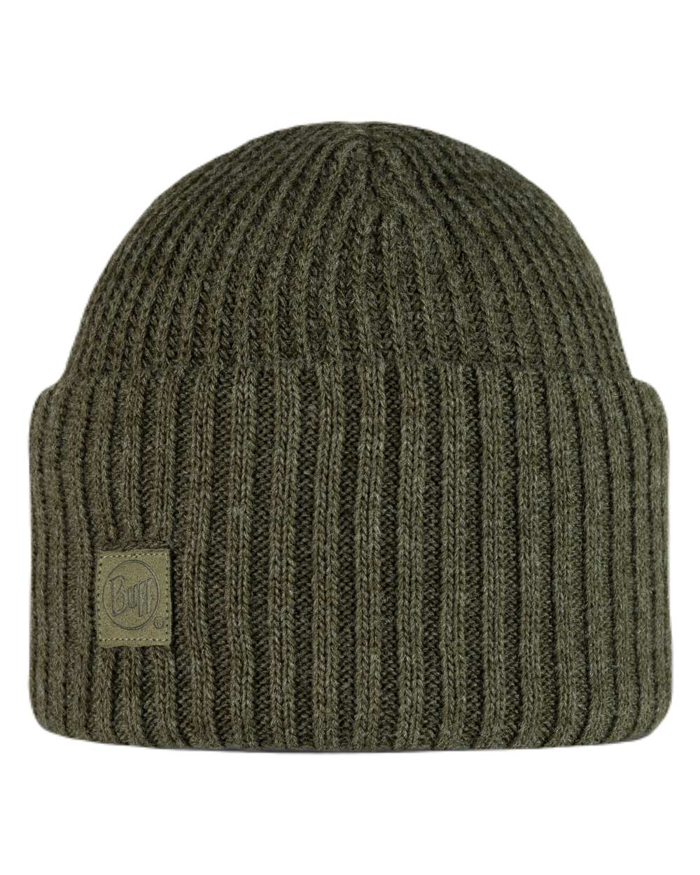 Silversage Coloured Buff Rutger Knitted Beanie on white background 