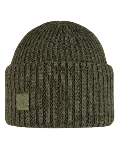 Silversage Coloured Buff Rutger Knitted Beanie on white background 