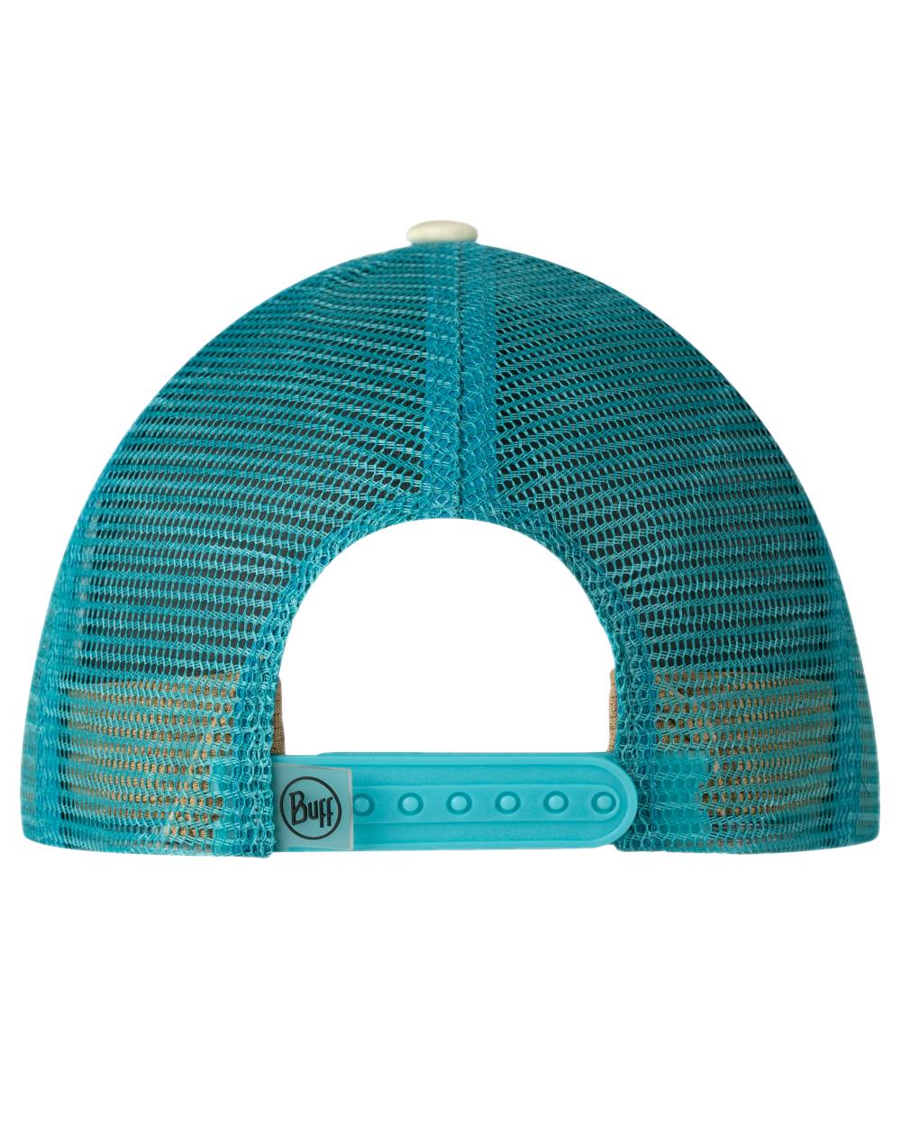Multi Coloured Buff Scen Trucker Cap on white background 