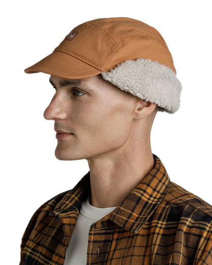 Copper Coloured Buff Simu Fall Line Cap on white background 