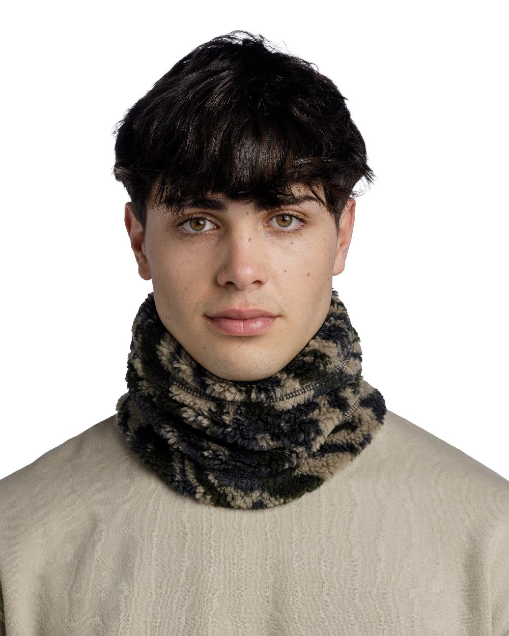 Citronella Coloured Buff Switch Polar Neck Warmer on white background 