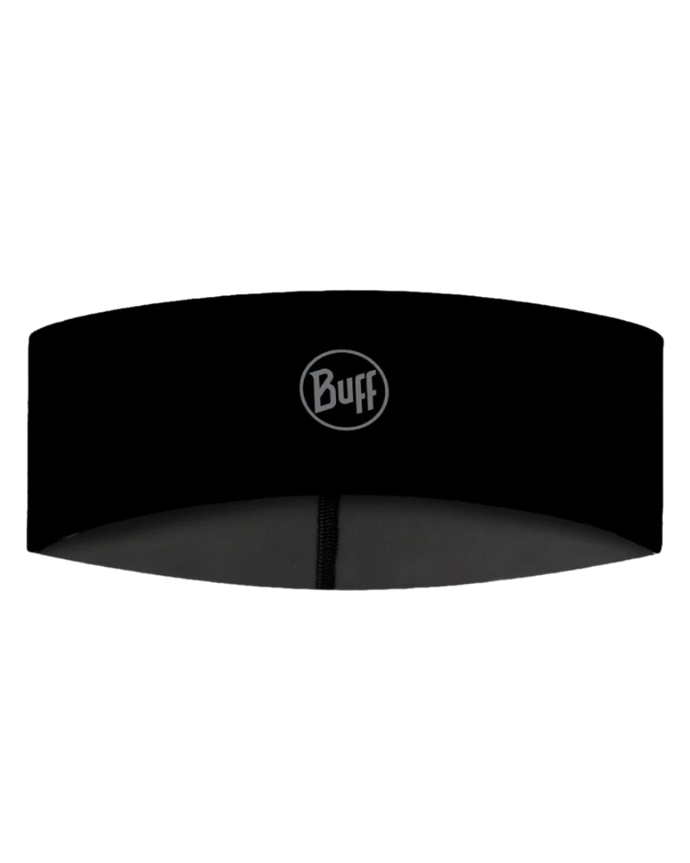 Black Coloured Buff Tech Polar Headband on white background 