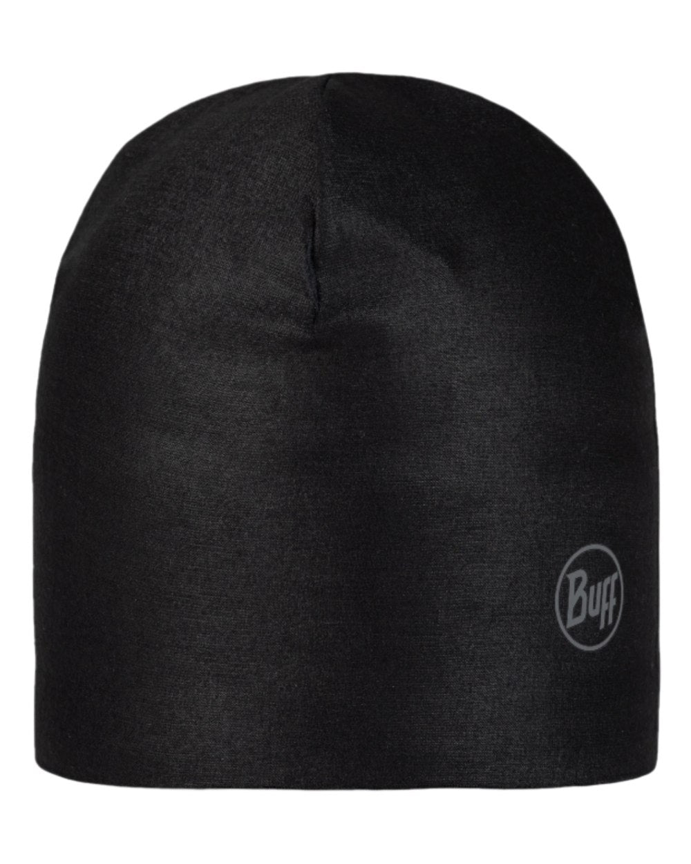 Black Coloured Buff Thermonet Beanie on white background 