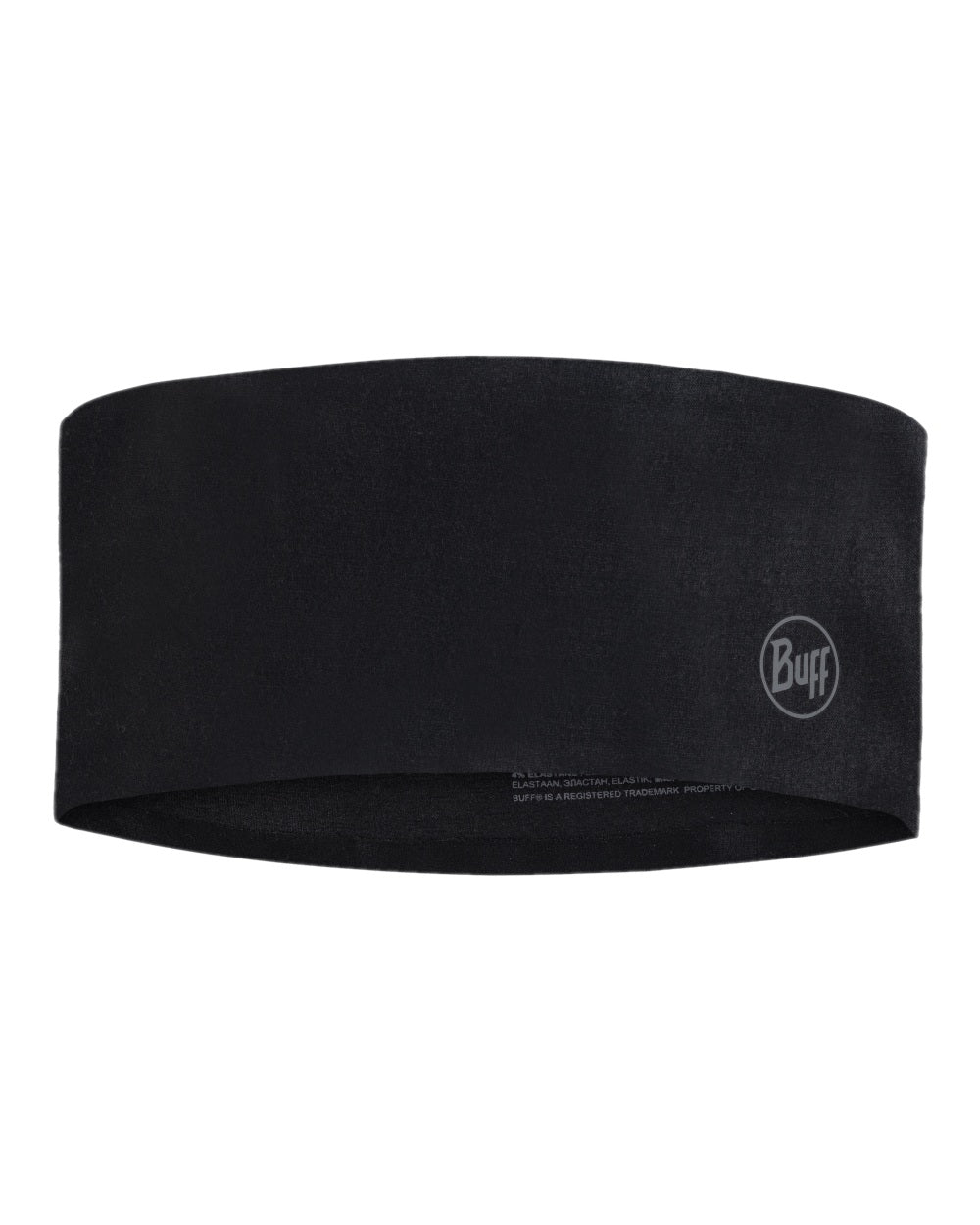 Black Coloured Buff Thermonet Headband on white background 