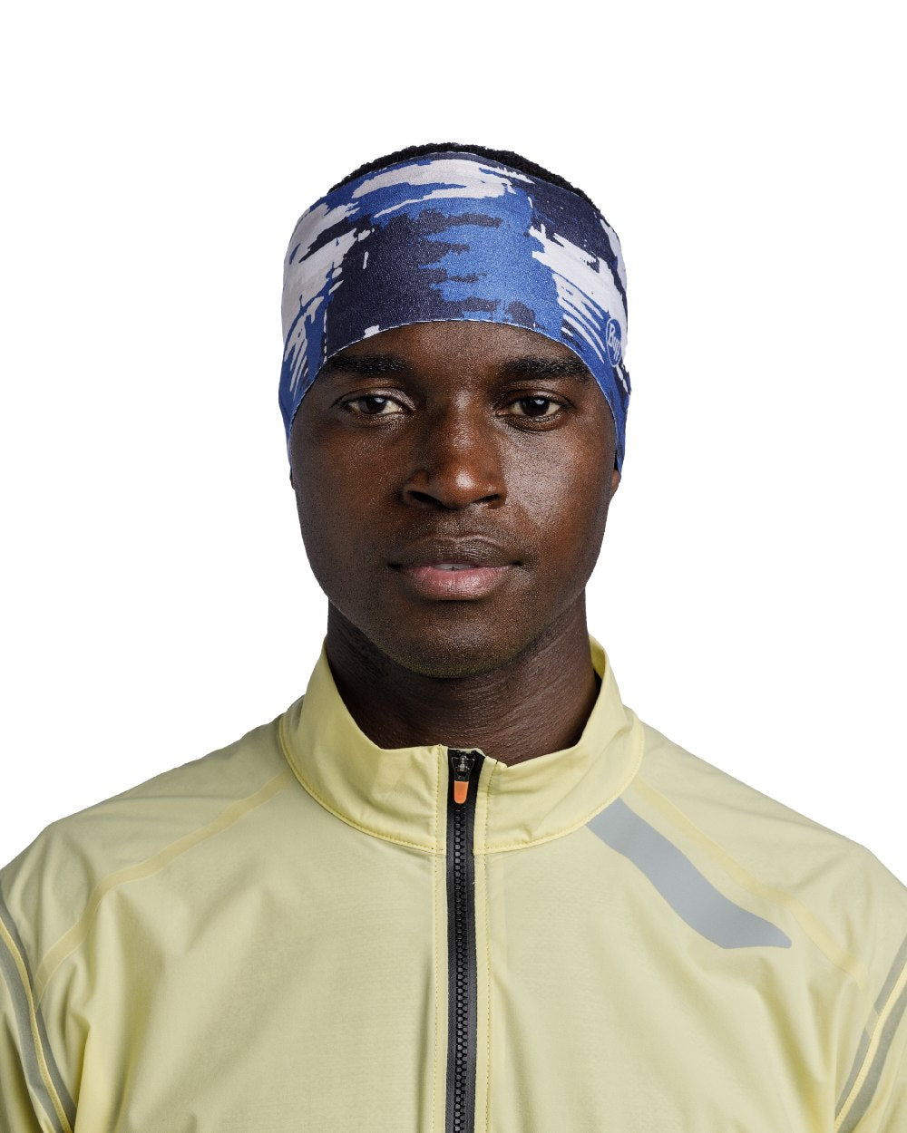 Briky Cobalt Coloured Buff Thermonet Headband on white background 