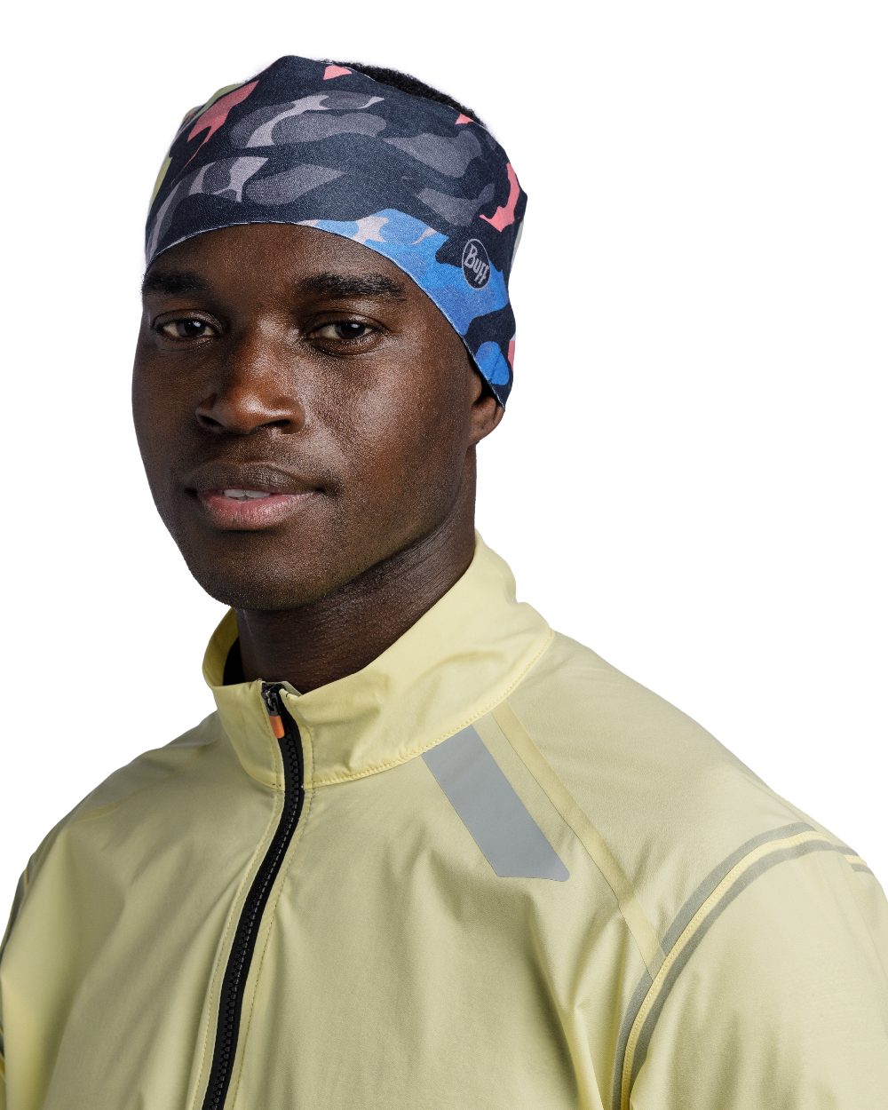 Enphi Multi Coloured Buff Thermonet Headband on white background 