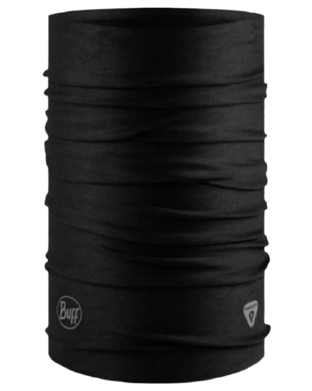 Black Coloured Buff Thermonet Neckwear on white background 