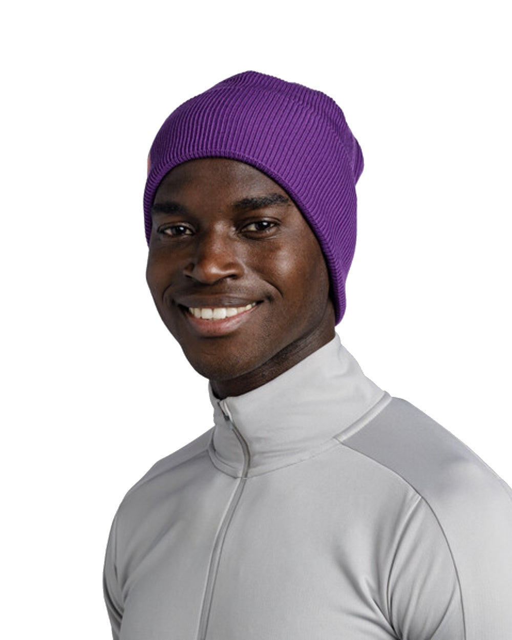 Buff CrossKnit Beanie in Purple 