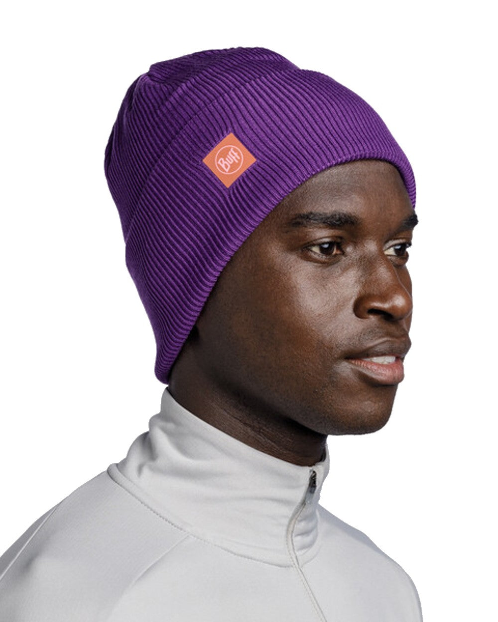 Buff CrossKnit Beanie in Purple 