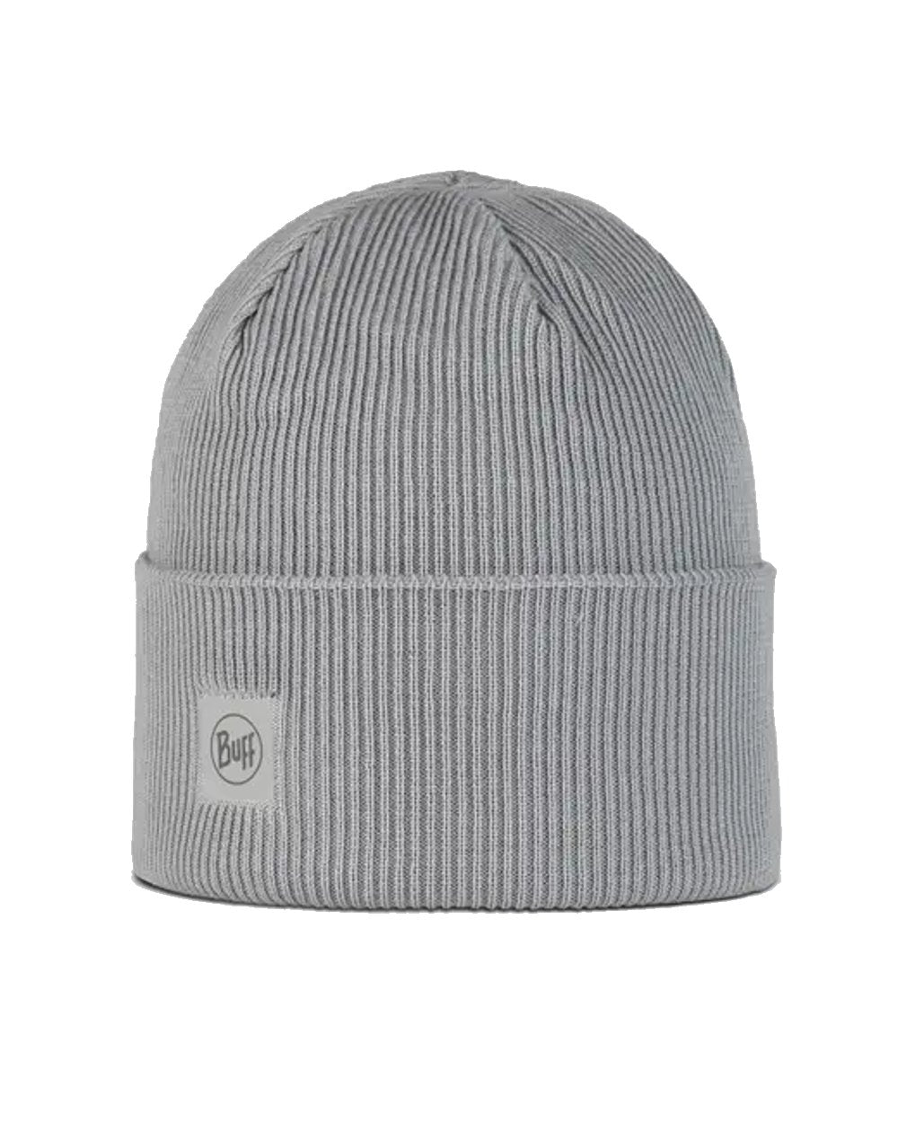 Buff CrossKnit Beanie in Solid Light Grey 