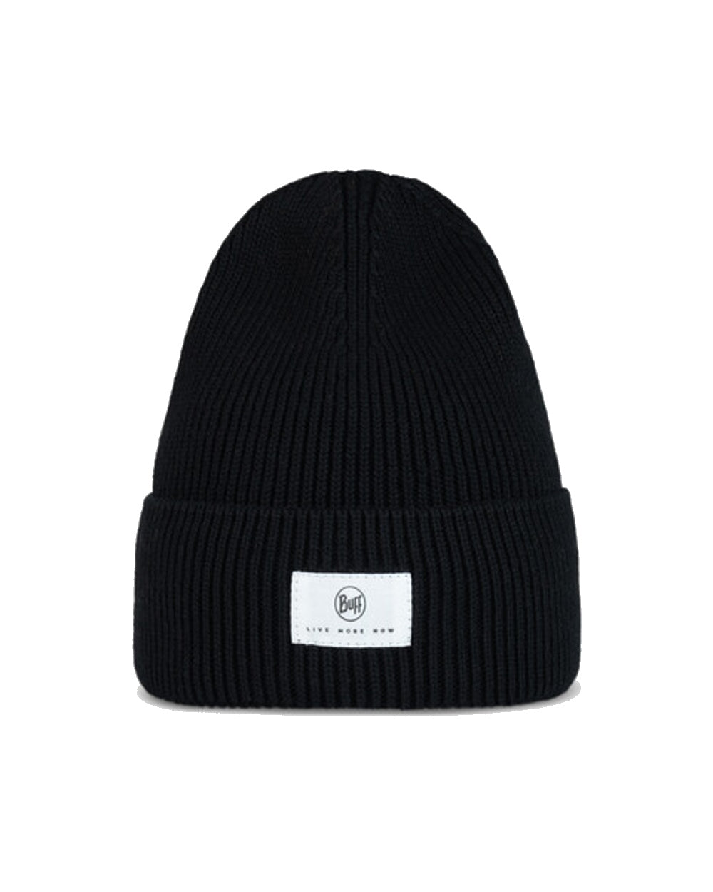 Buff Drisk Knitted Beanie in Black 