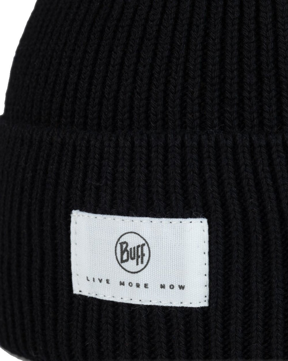 Buff Drisk Knitted Beanie in Black 