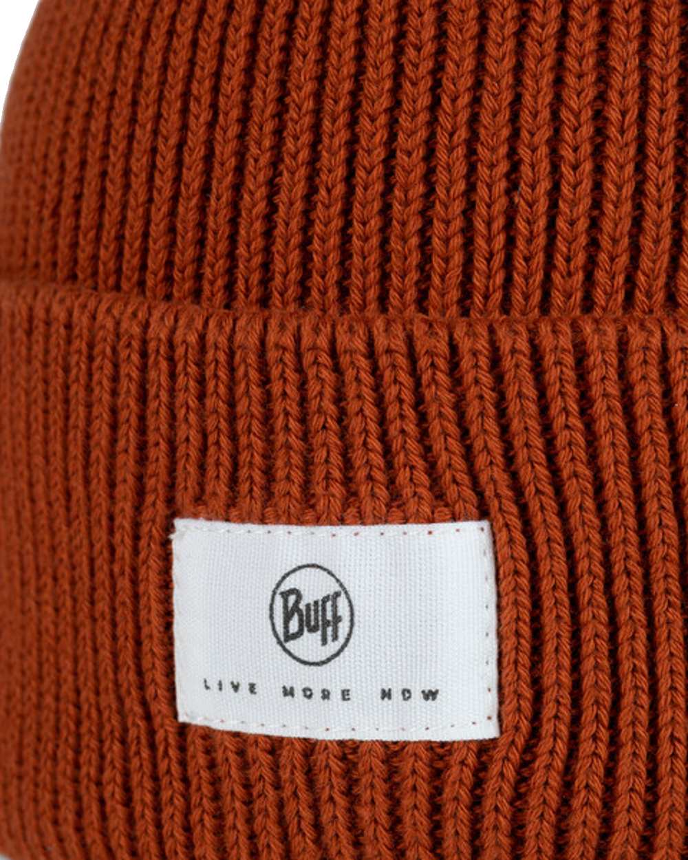 Buff Drisk Knitted Beanie in Cinnamon 