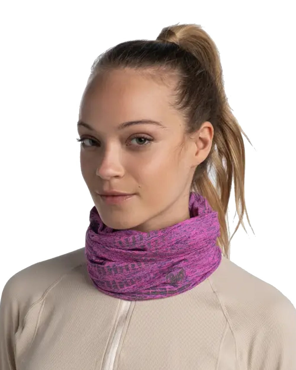 Buff DryFlx Neck Gaiter in Pink Fluorescent 