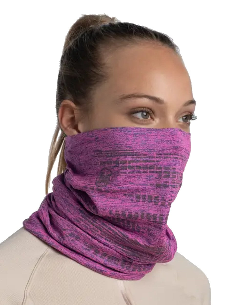 Buff DryFlx Neck Gaiter in Pink Fluorescent 