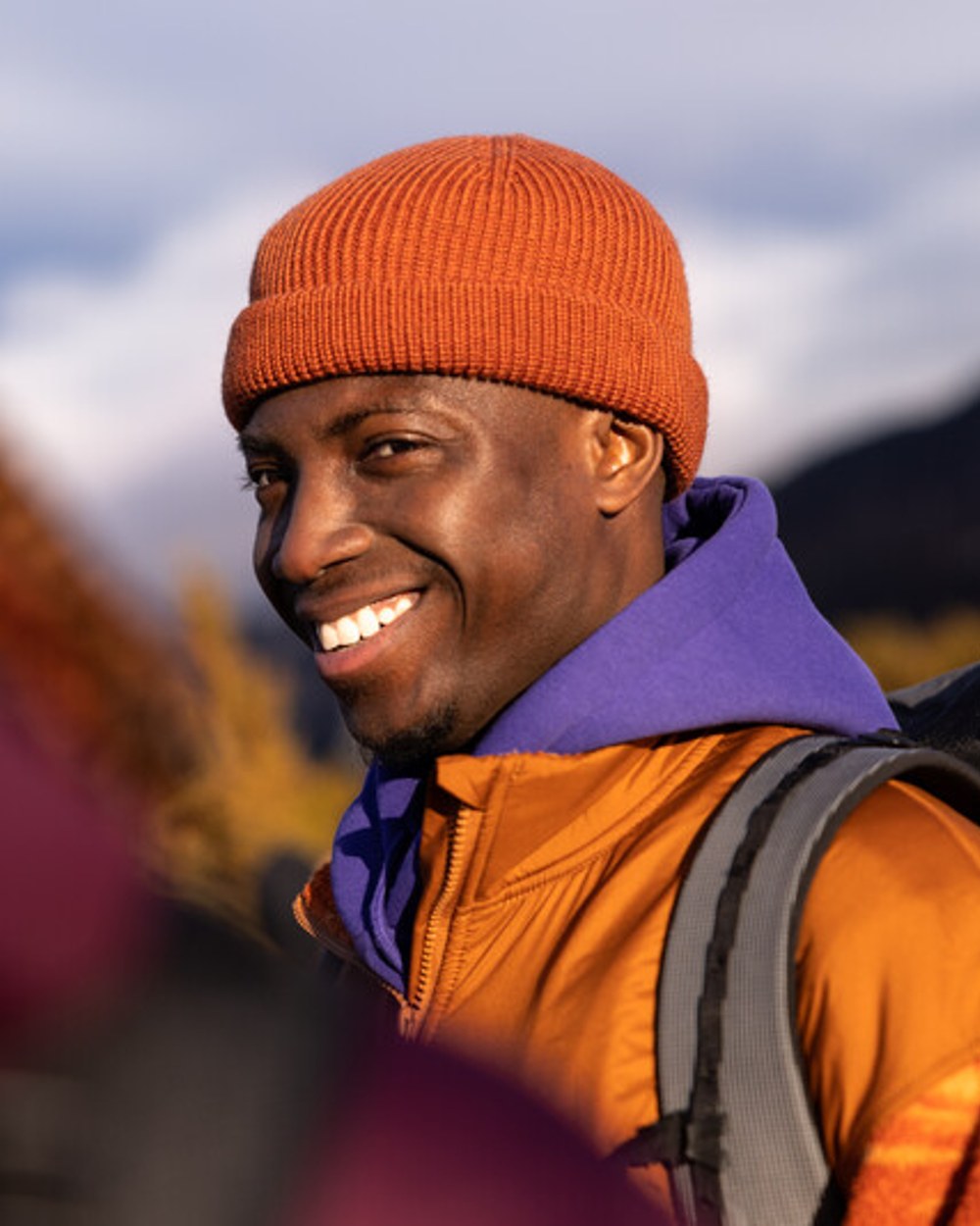 Buff Ervin Knitted Beanie in Cinnamon 