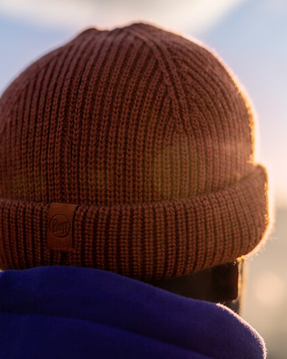 Buff Ervin Knitted Beanie in Cinnamon 