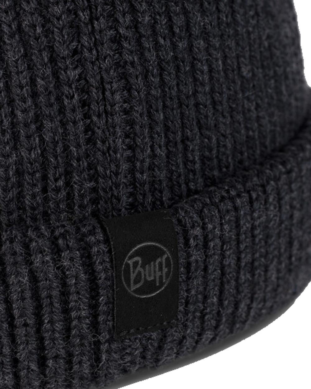 Buff Ervin Knitted Beanie in Graphite 