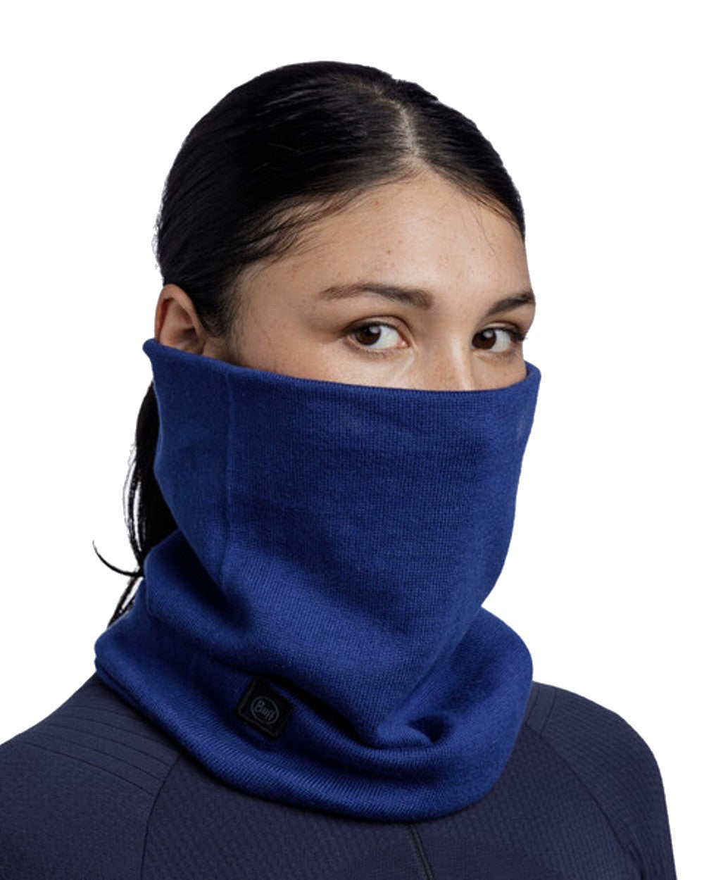 Buff Knitted Neck Warmer in Cobalt 