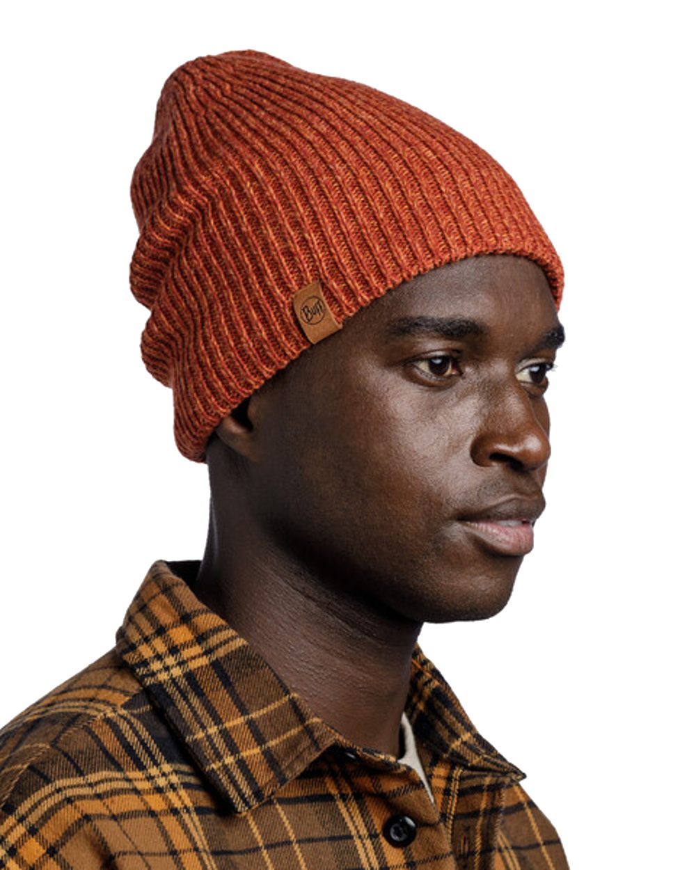 Buff Knitted &amp; Polar Beanie in Cinnamon 