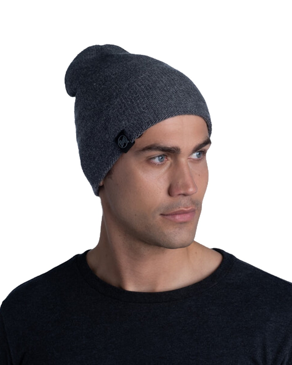 Buff Knitted &amp; Polar Beanie in Grey 