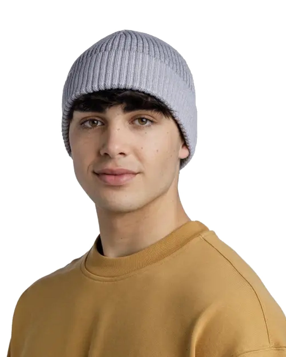 Buff Merino Active Beanie in Light Grey 