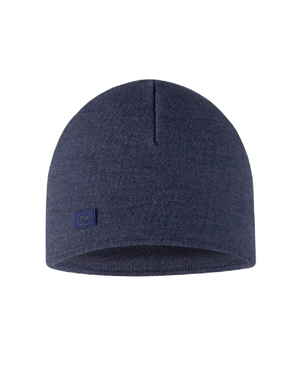 Buff Merino Fleece Beanie in Navy 