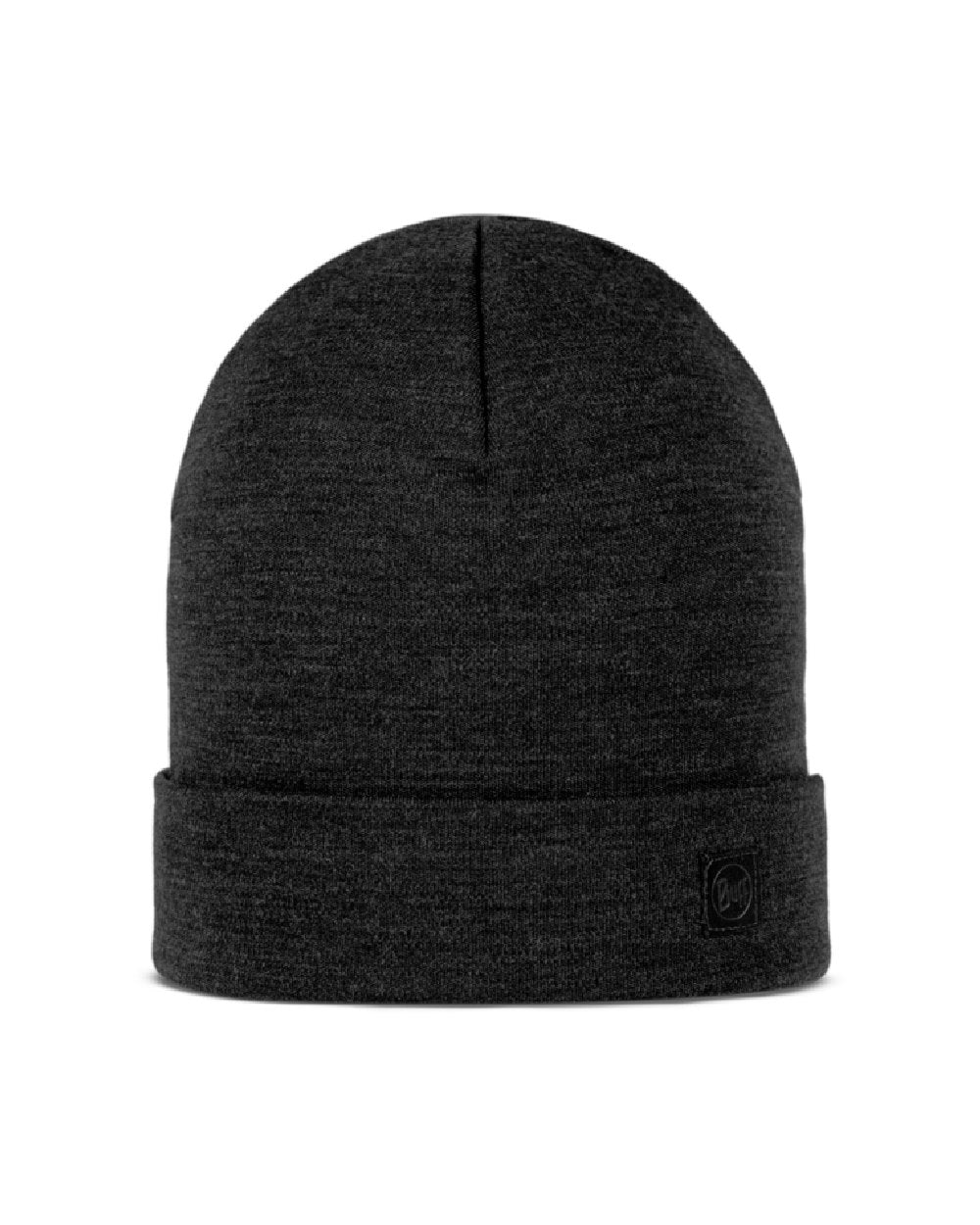 Buff Merino Heavyweight Beanie in Black 