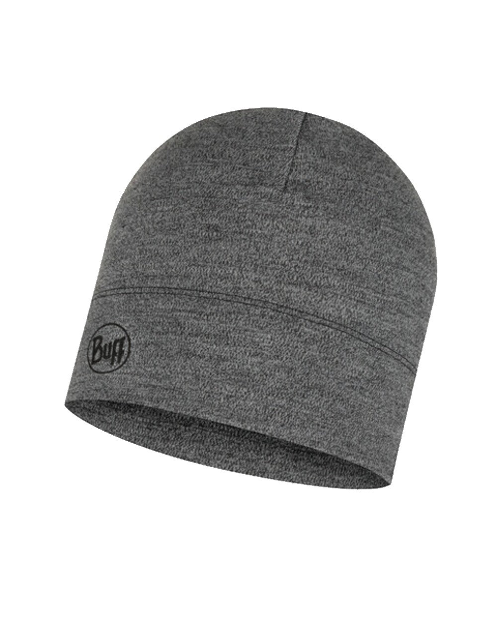 Buff Merino Midweight Beanie in Light Grey 