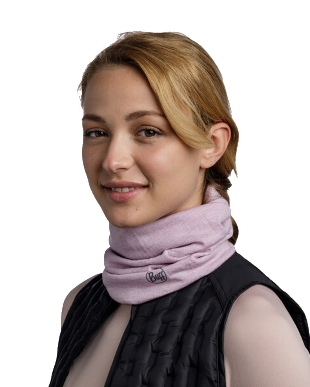 Buff Merino Midweight Neckwear in Lilac Sand 