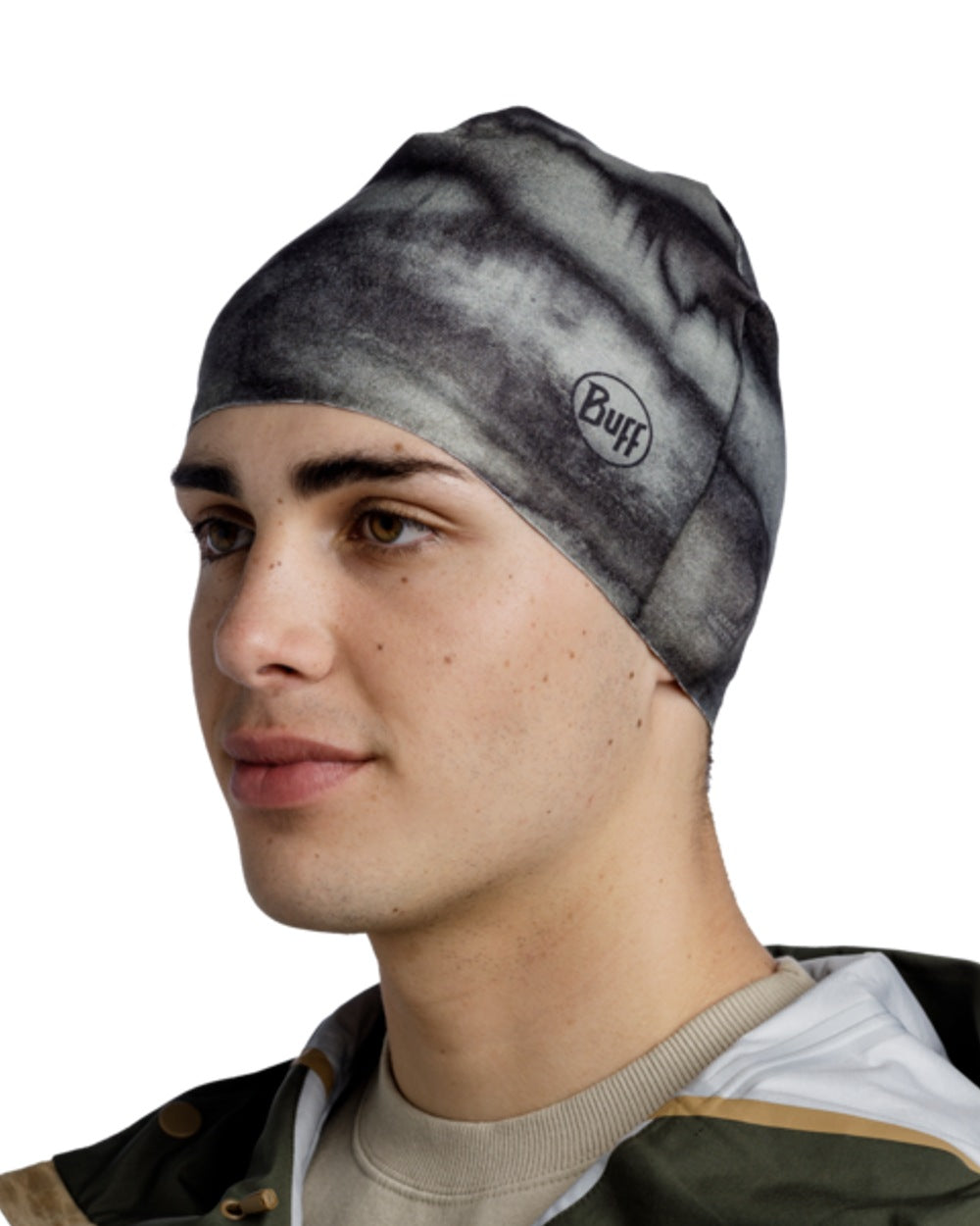 Buff Thermonet Beanie in Fust Camouflage 