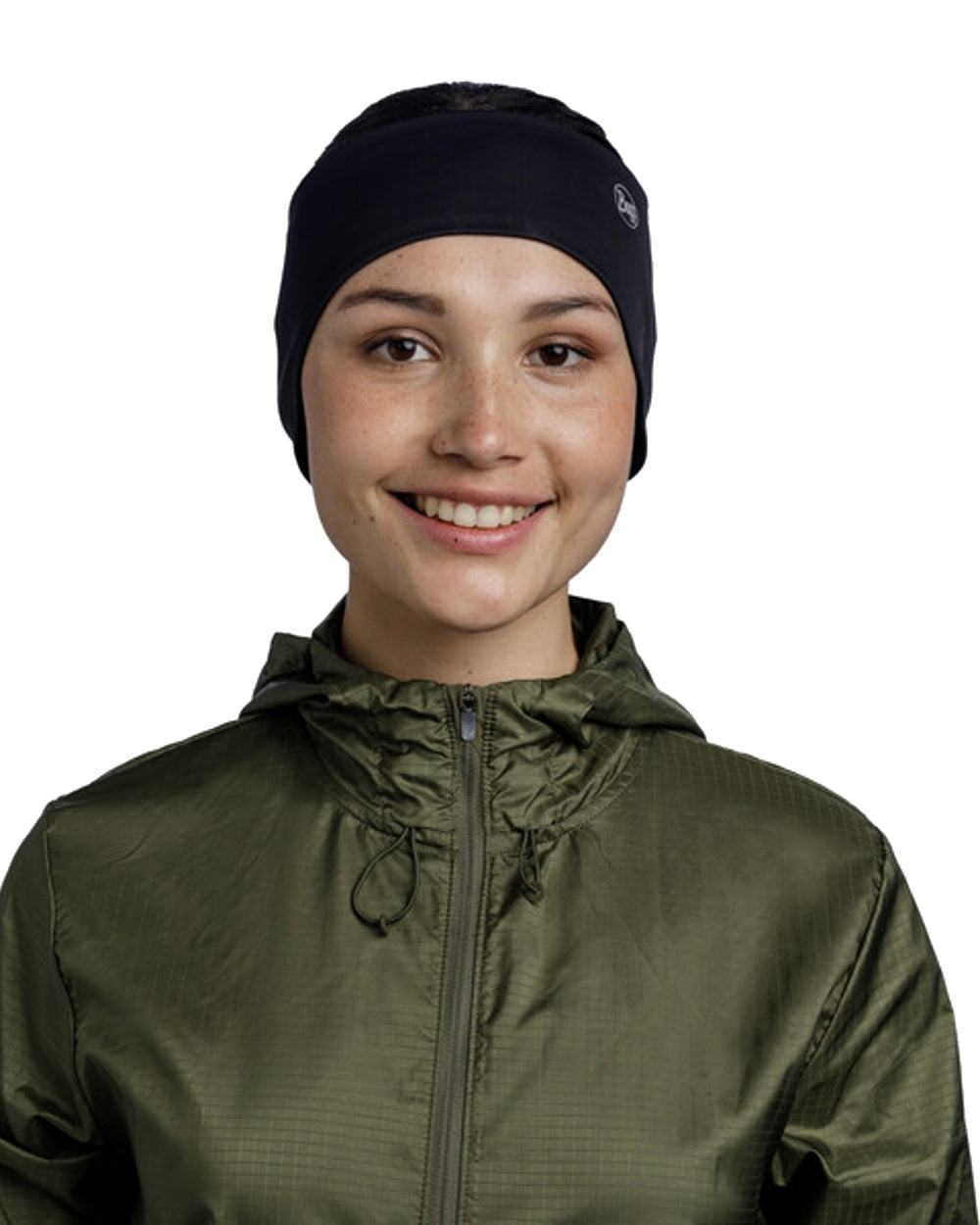 Buff Windproof Headband in Black