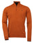 Burnt Orange Coloured Laksen Norfolk Zip Neck Merino Sweater On A White Background #colour_burnt-orange