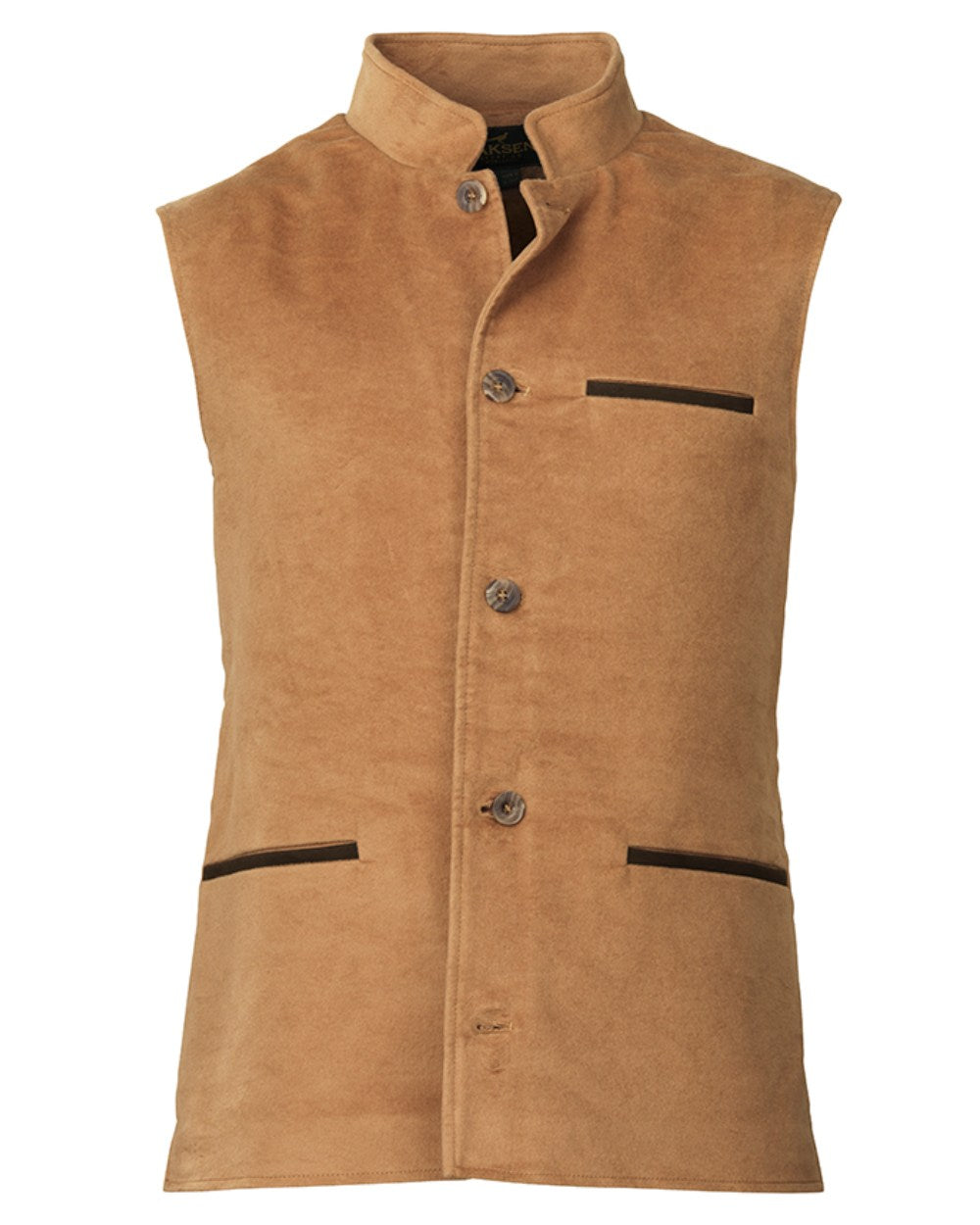 Camel Coloured Laksen Belgravia Fife Vest On A White Background 