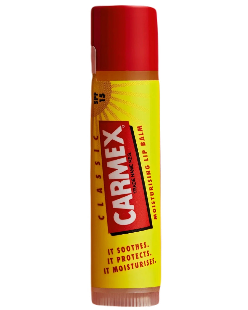 Carmex Original Stick Lip Balm on white background