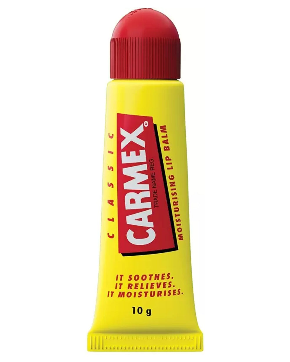 Carmex Original Tube Lip Balm on white background